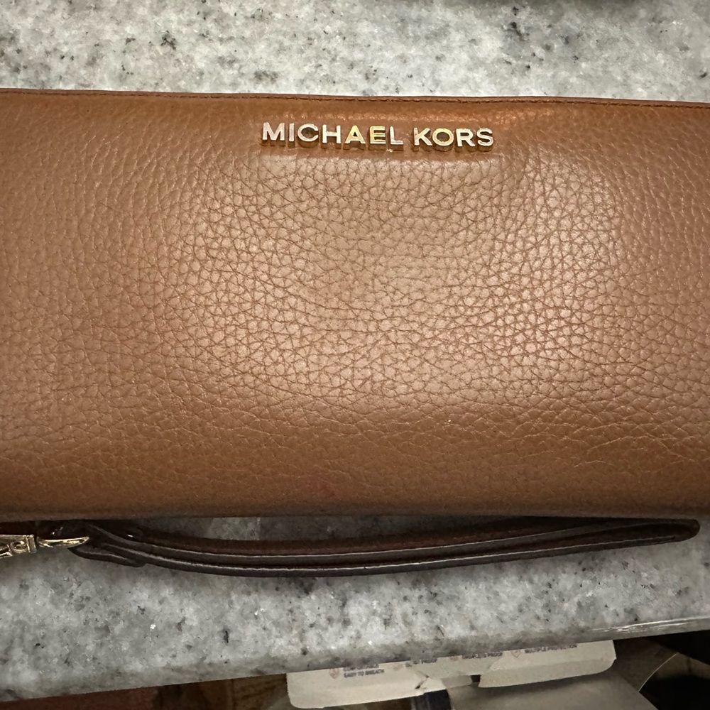 USED Large Cognac Michael Kors Continental Wallet